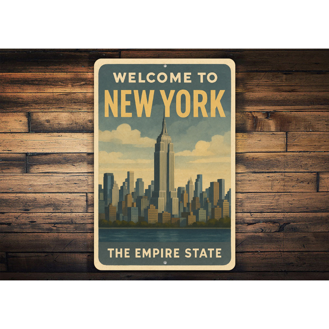 Welcome To New York The Empire State Sign