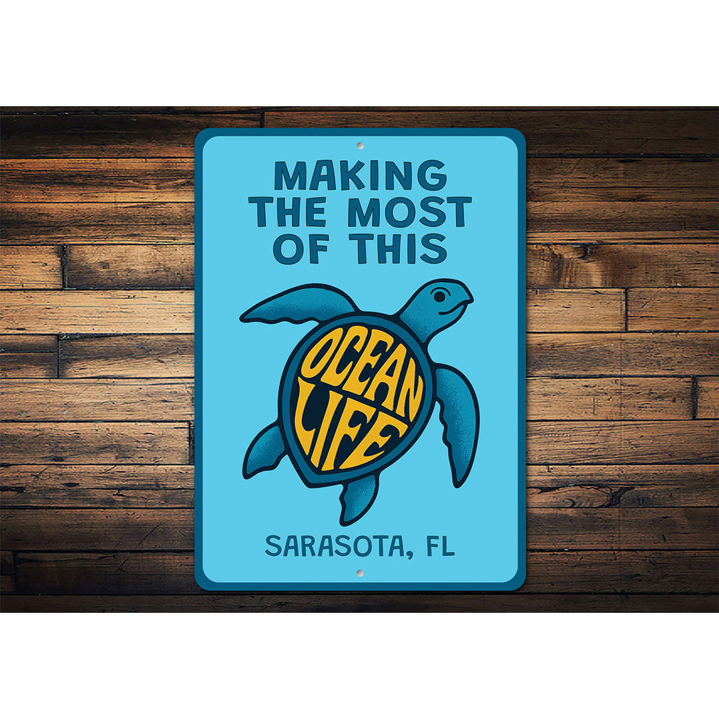 Ocean Life Making The Most Of This Sarasota Florida Sign
