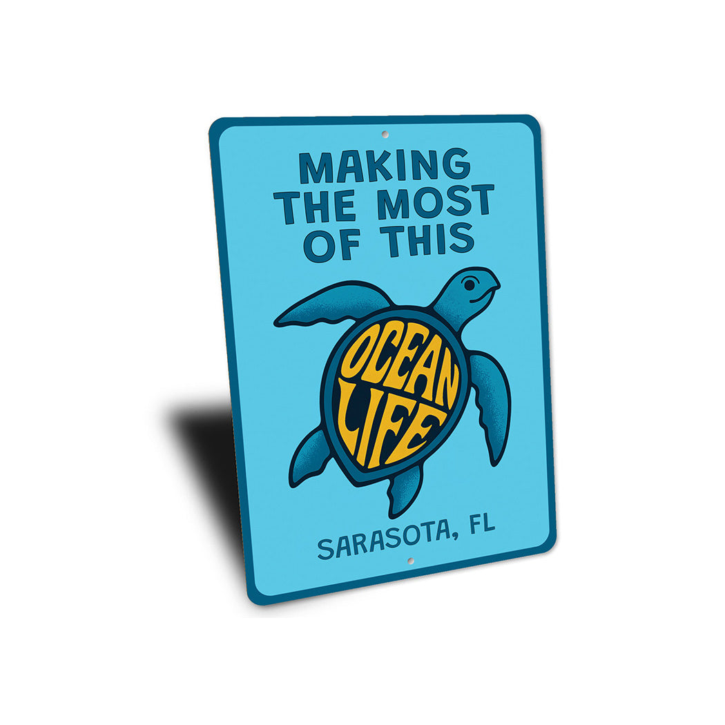 Ocean Life Making The Most Of This Sarasota Florida Sign