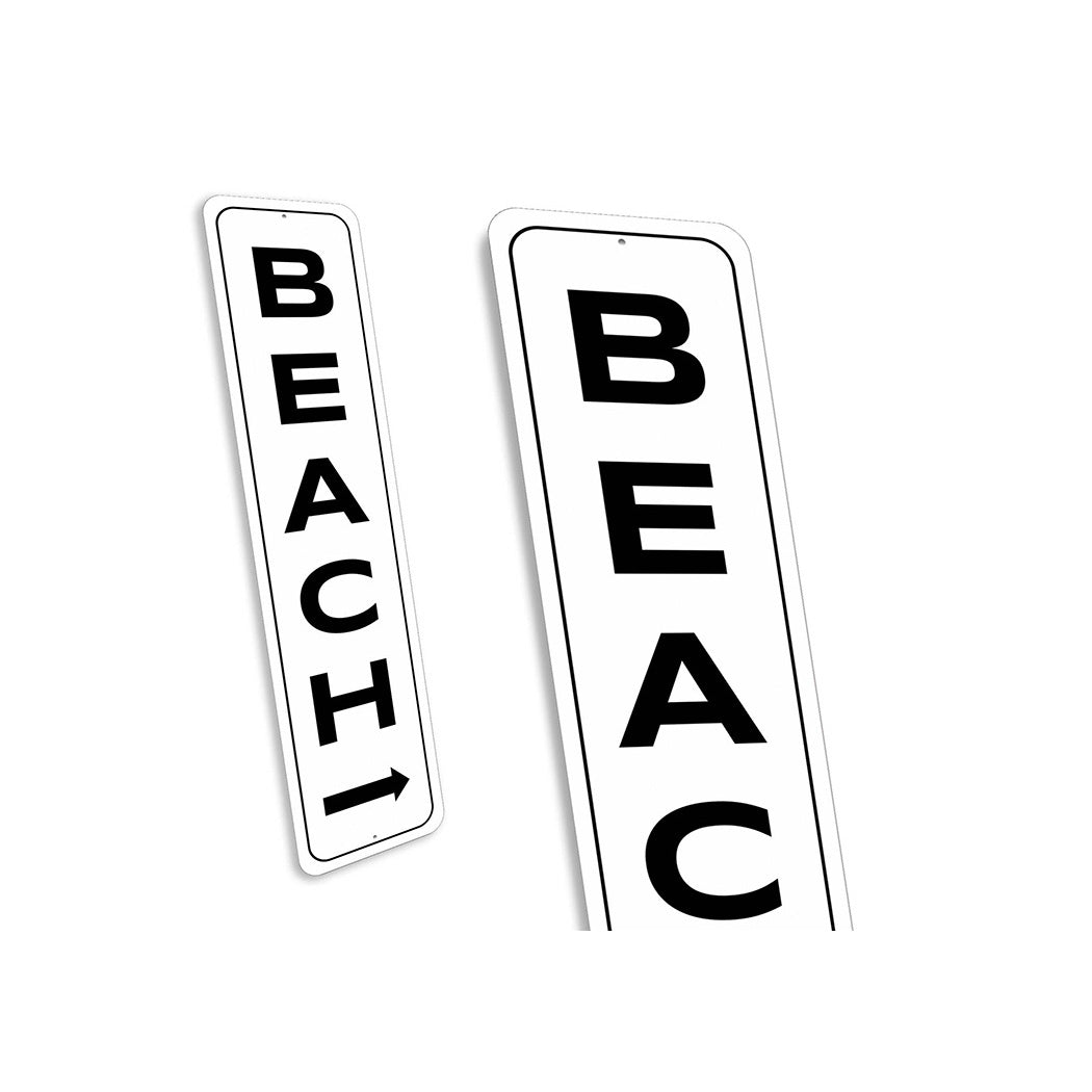 Vertical Beach Arrow Sign