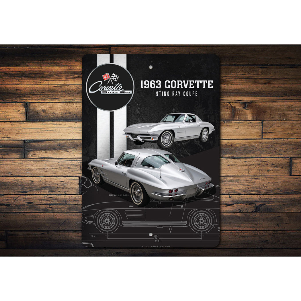 Sting Ray Coupe 1963 Corvette Sign