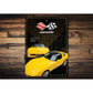 Chevy Corvette 1982 Chevrolet Crossed Flag Badge Sign