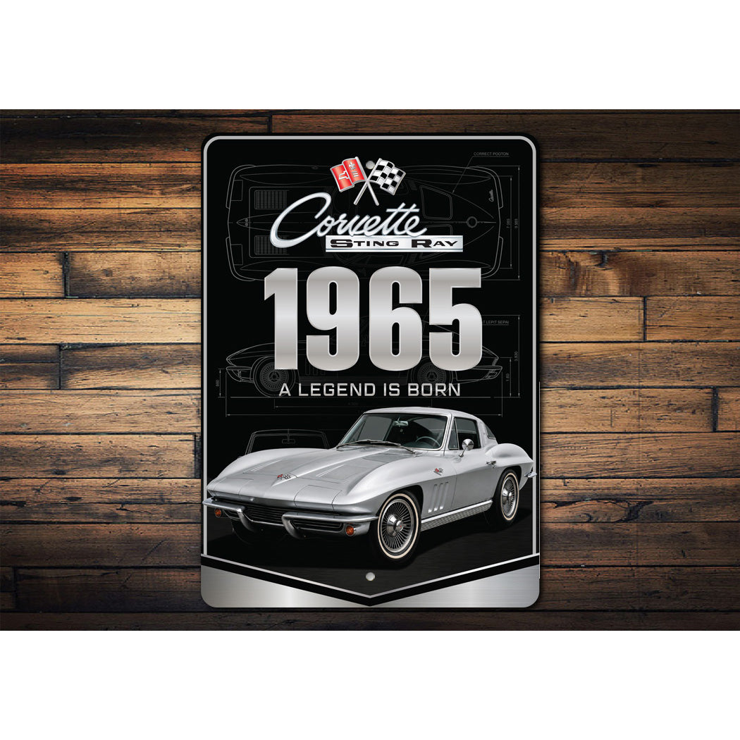 Corvette Sting Ray A Legend Is Born Sign