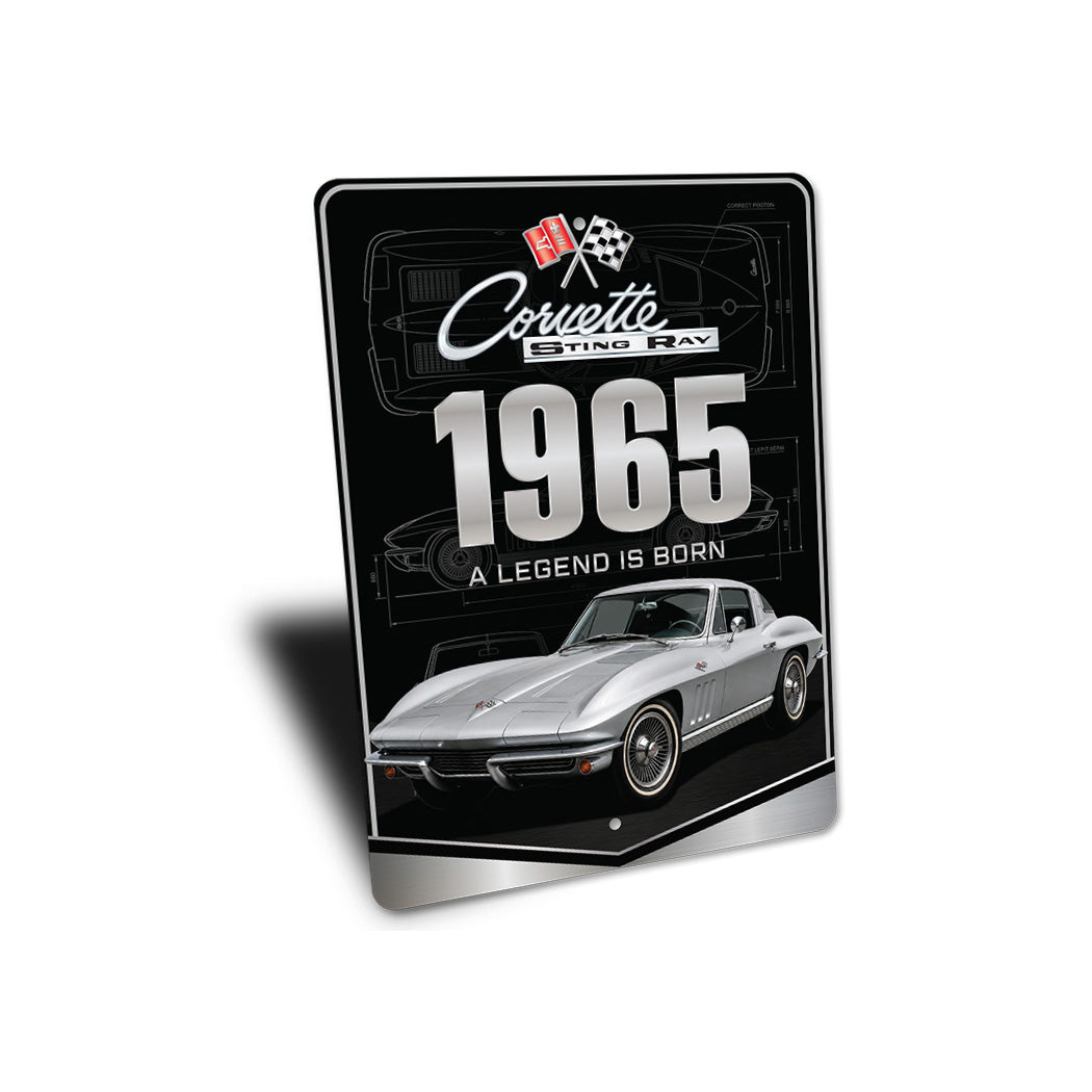 Corvette Sting Ray A Legend Is Born Sign
