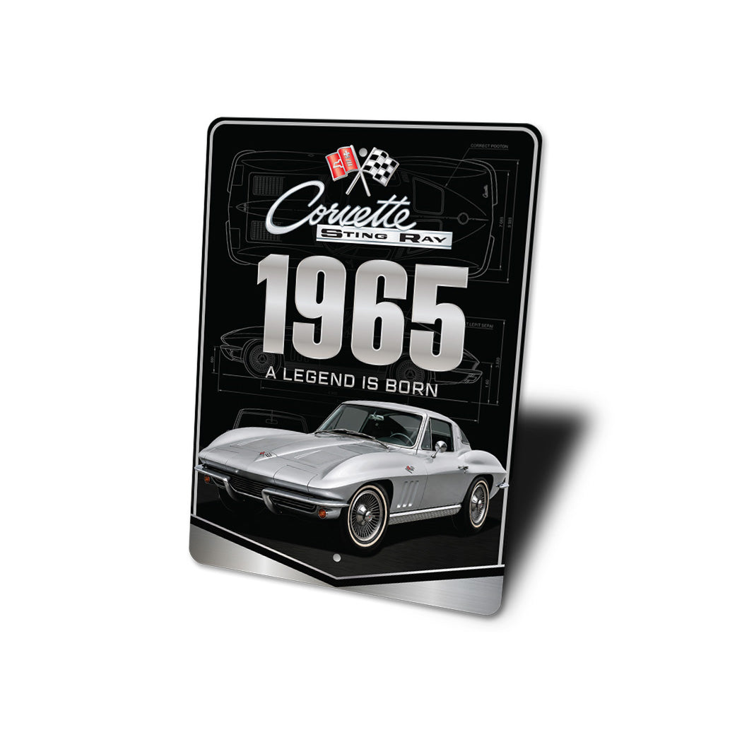 Corvette Sting Ray A Legend Is Born Sign