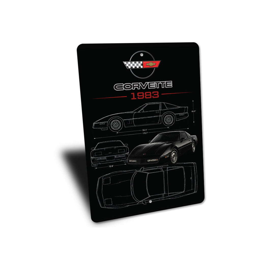 Corvette 1983 Chevy Badge Sign