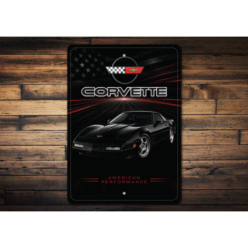 Corvette American Performance Chevy Badge Sign