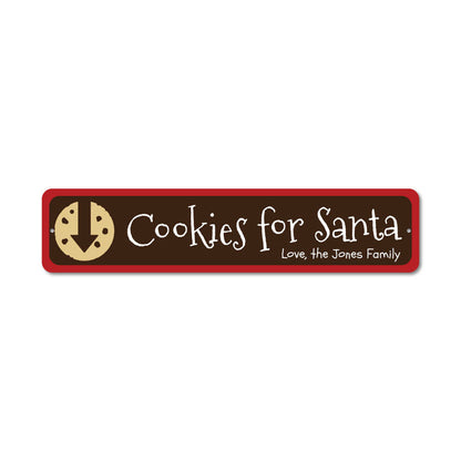 Cookies for Santa Metal Sign