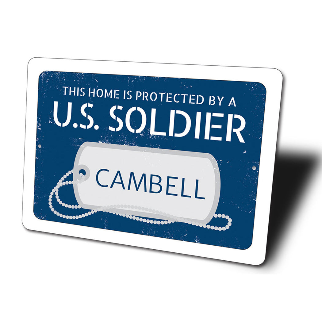 US Soldier Dog Tag  Sign