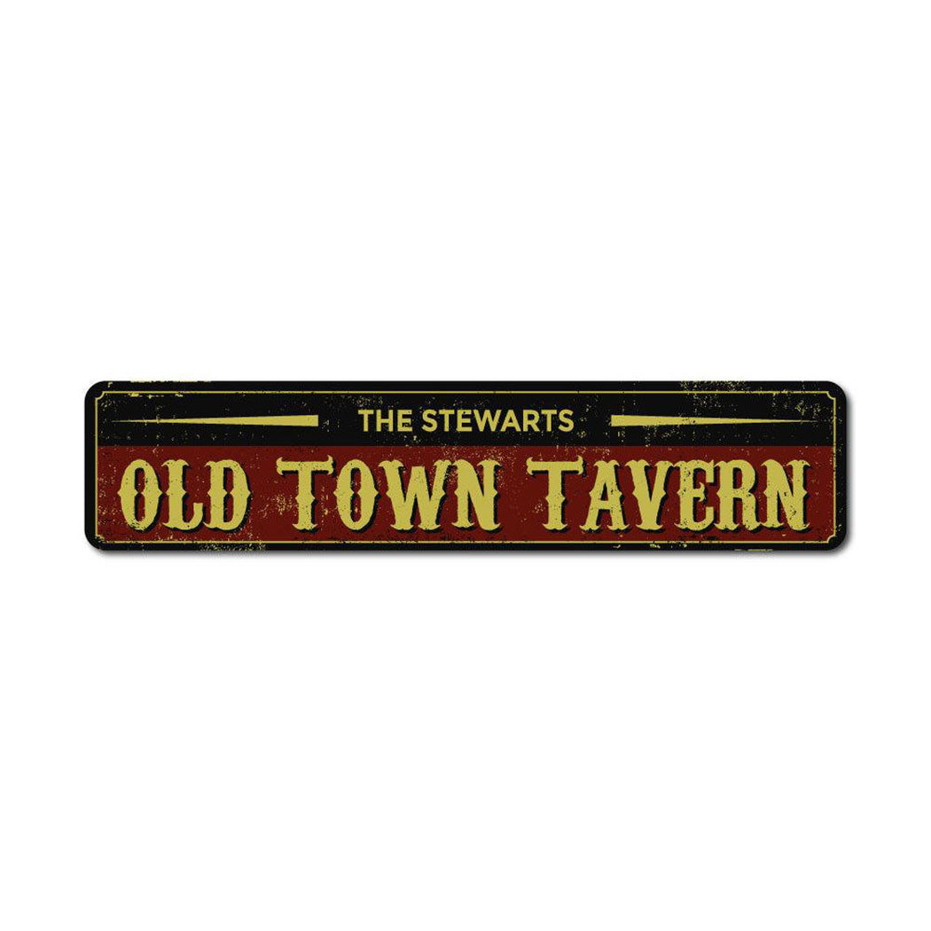 Old Town Tavern Name Metal Sign