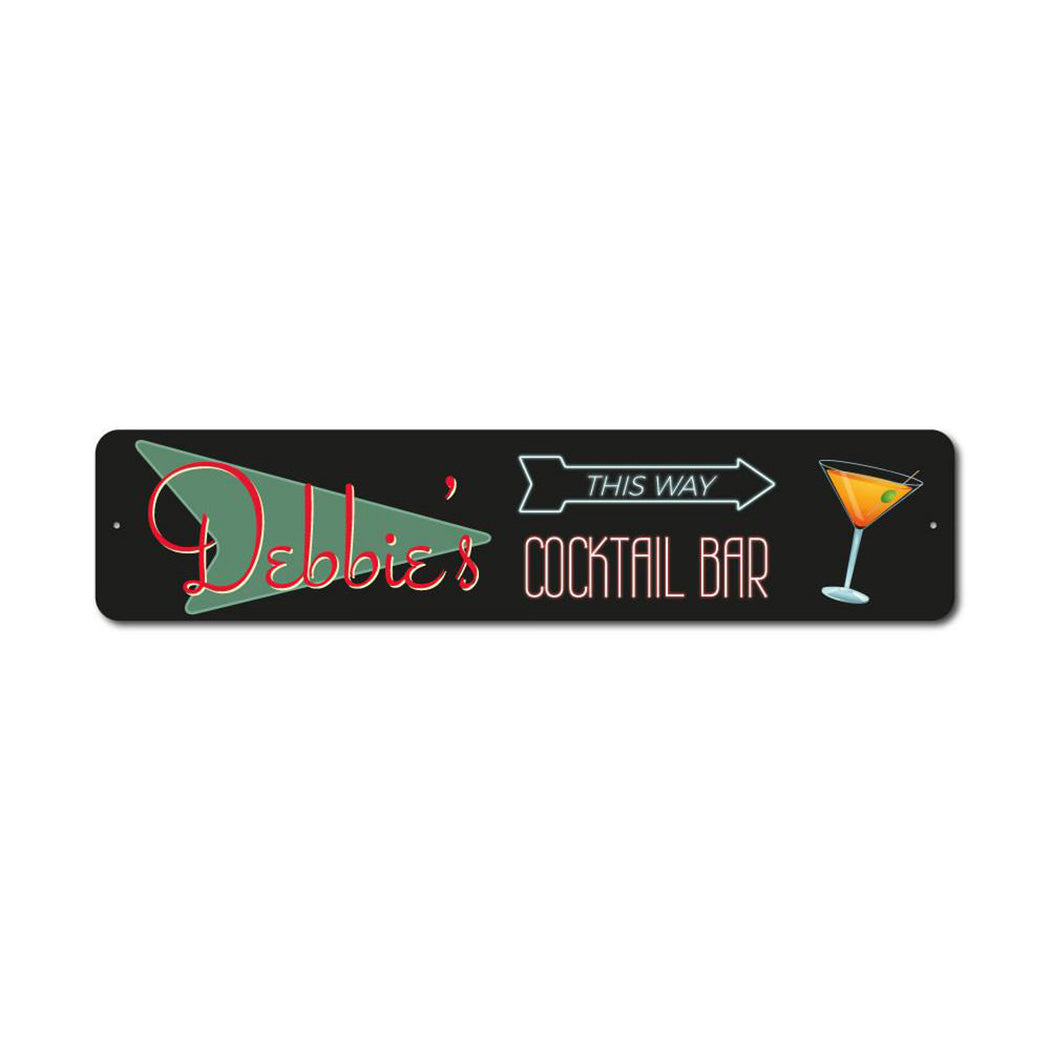 Home Cocktail Bar Metal Sign