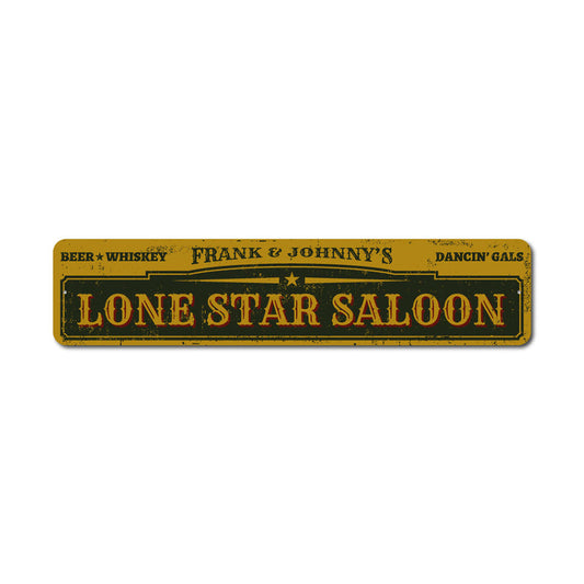 Lone Star Saloon Metal Sign