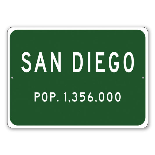 Population City Limit Sign