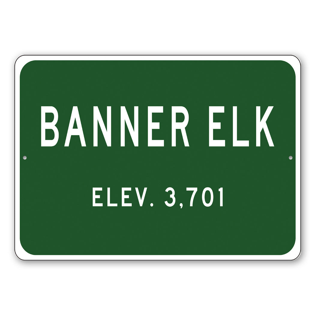 Elevation City Limit Sign