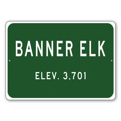 Elevation City Limit Sign