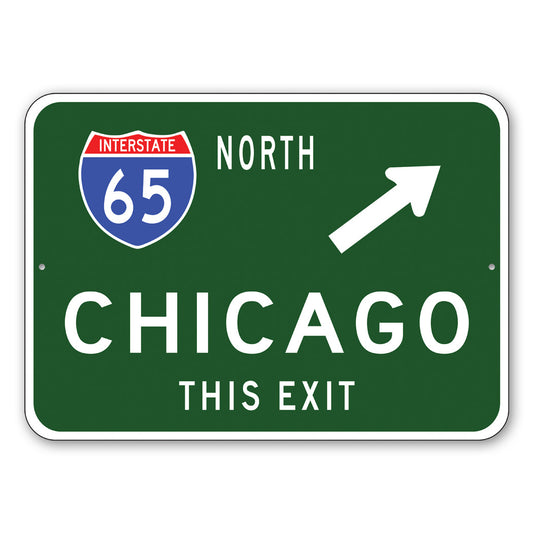 Interstate Exit City Limit Sign