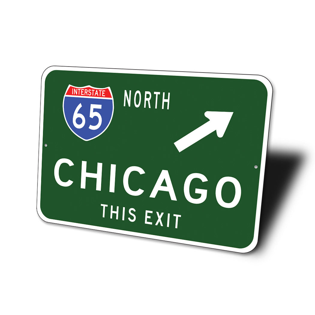 Interstate Exit City Limit Sign