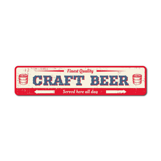Quality Craft Beer Metal Sign