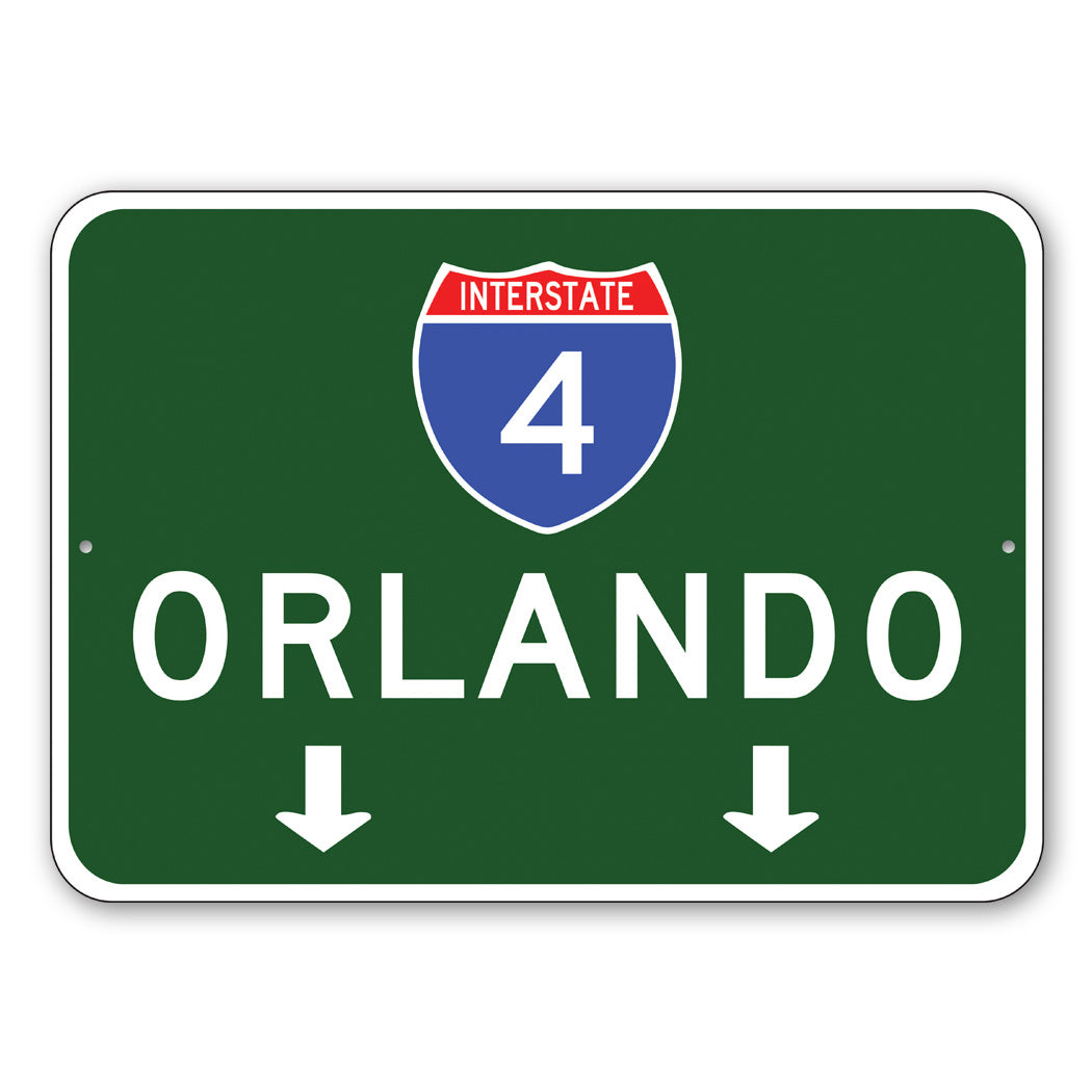 Interstate Exit Arrow Sign