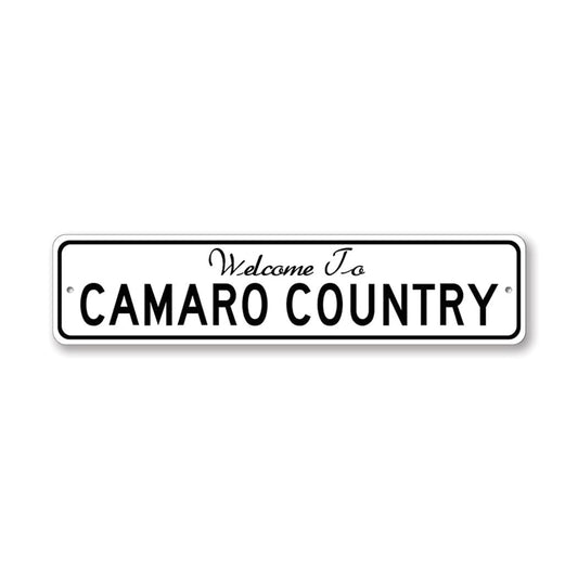 Car Country Welcome Metal Sign
