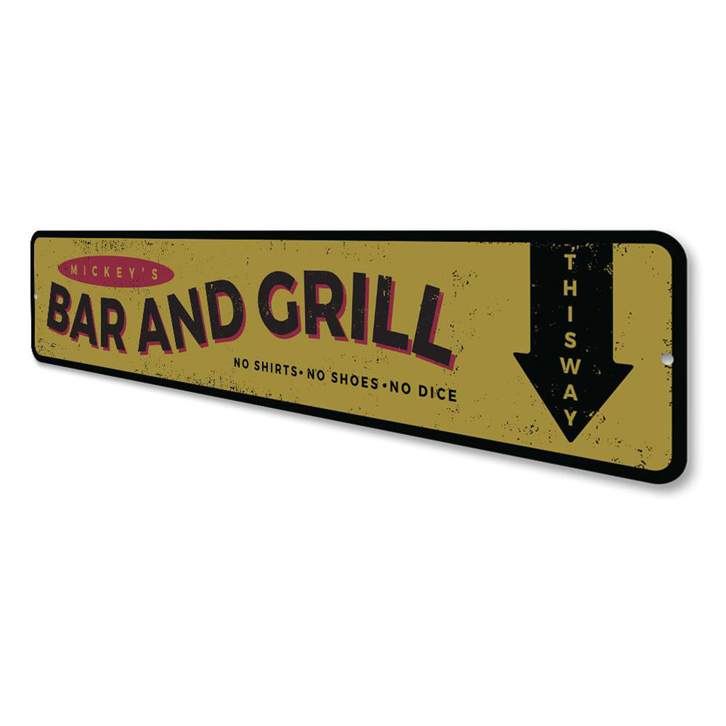Bar and Grill Name Sign