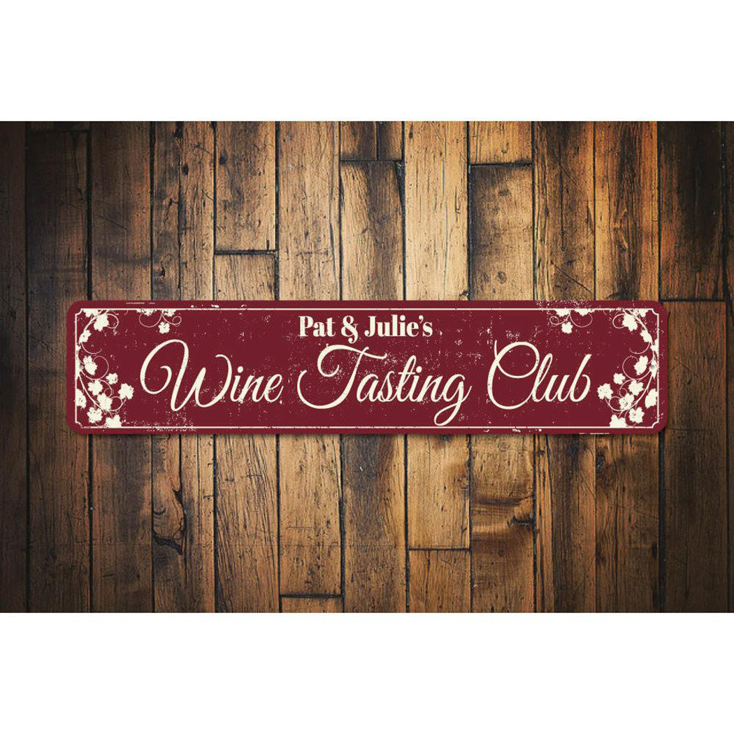 Wine Tasting Club Sign