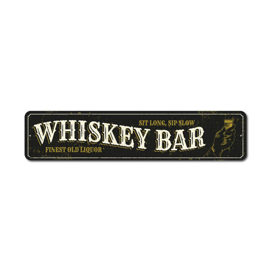 Old Whiskey Bar Metal Sign