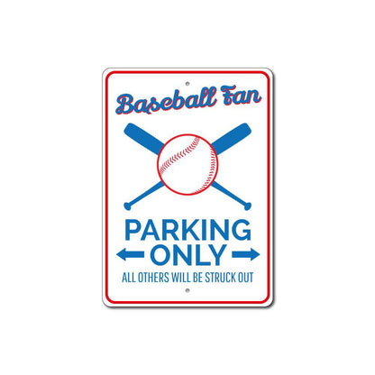 Baseball Fan Parking Metal Sign