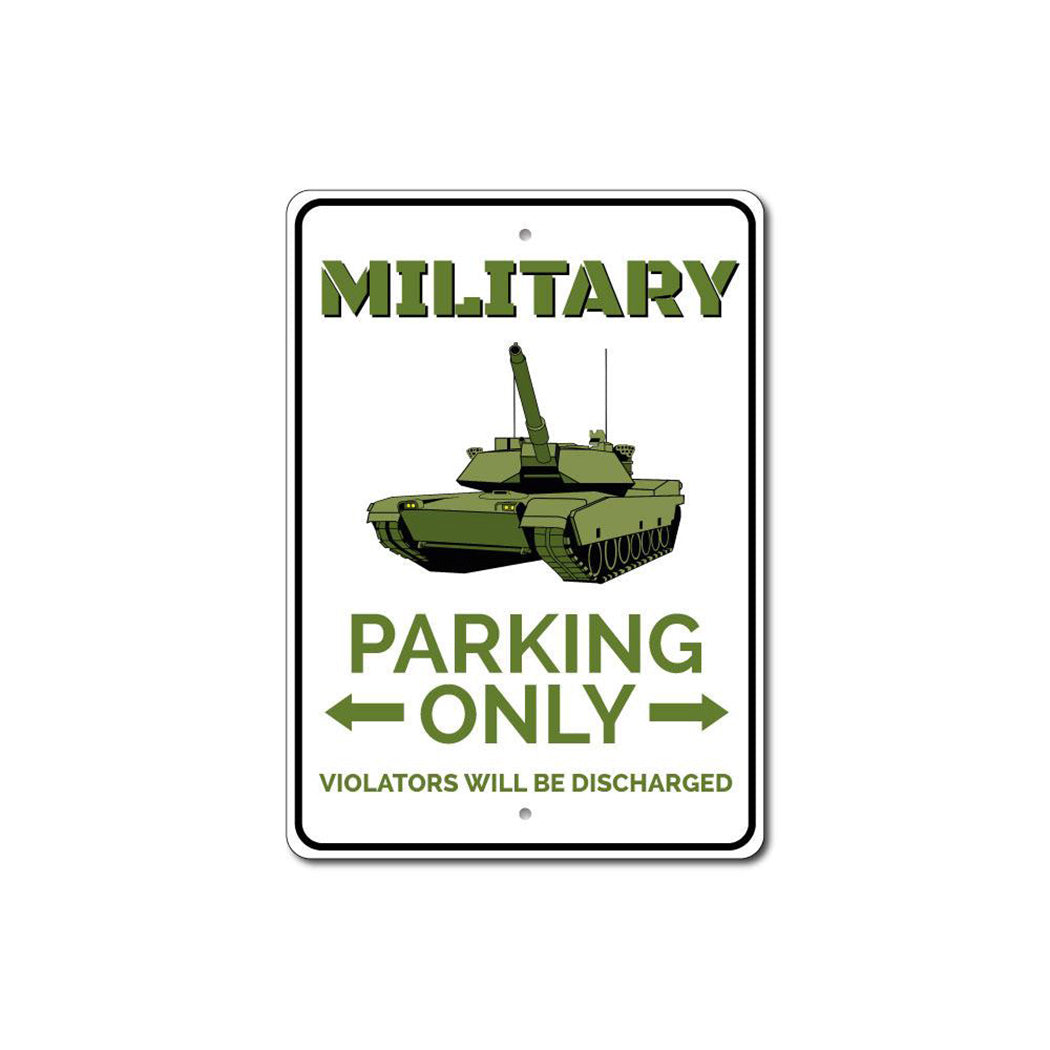 Military Parking Sign