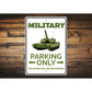 Military Parking Sign