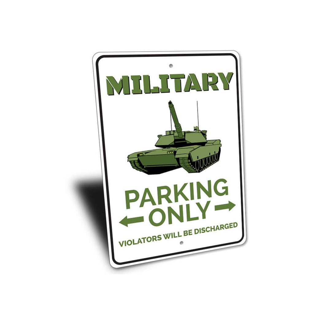 Military Parking Sign