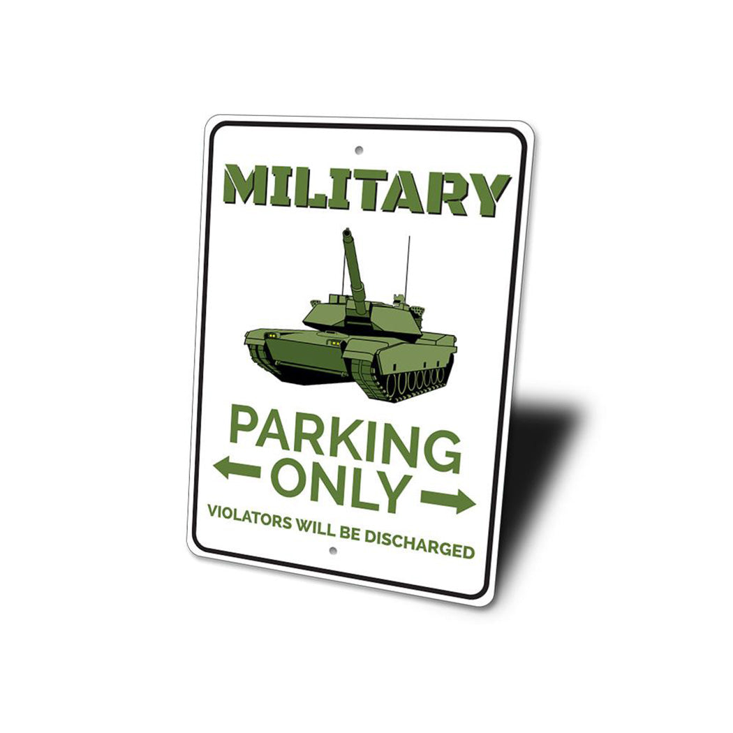 Military Parking Sign