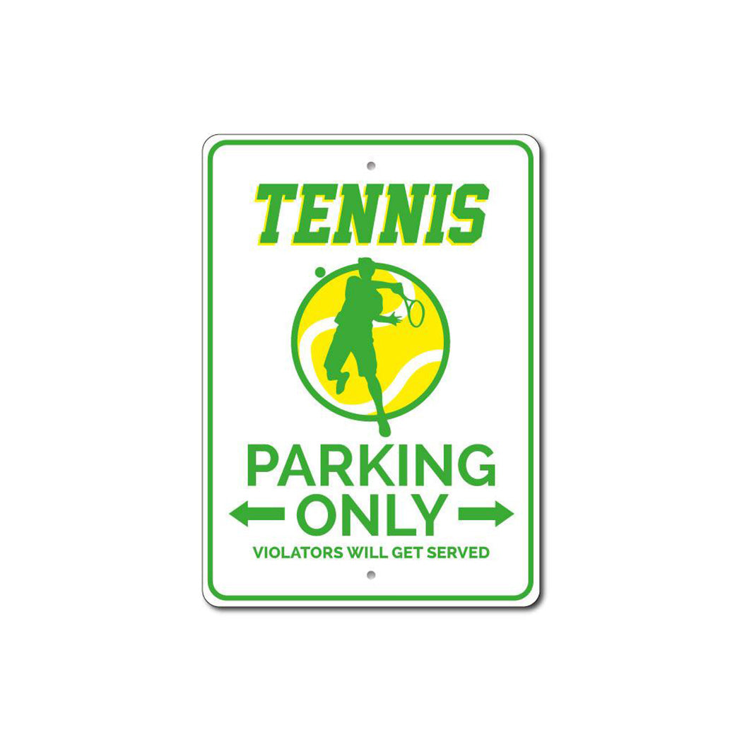 Tennis Parking Metal Sign