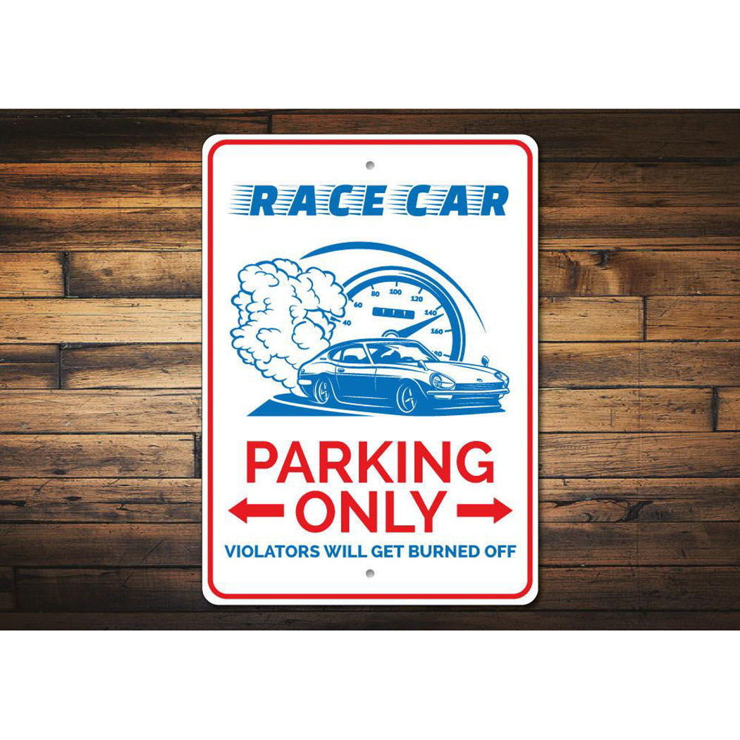 Race Car Parking Sign