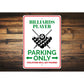Billiards Player Parking Sign