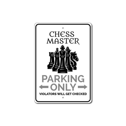 Chess Master Parking Sign