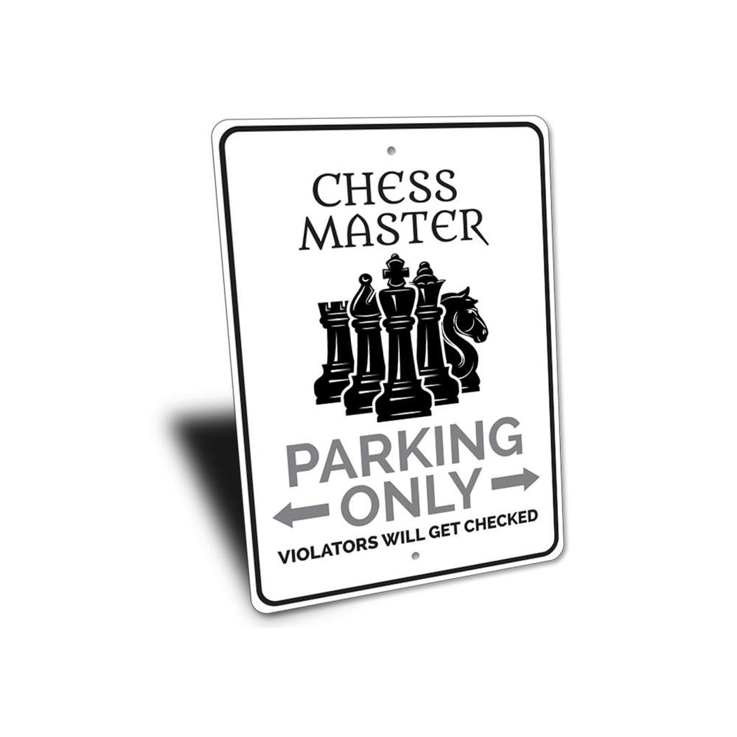 Chess Master Parking Sign