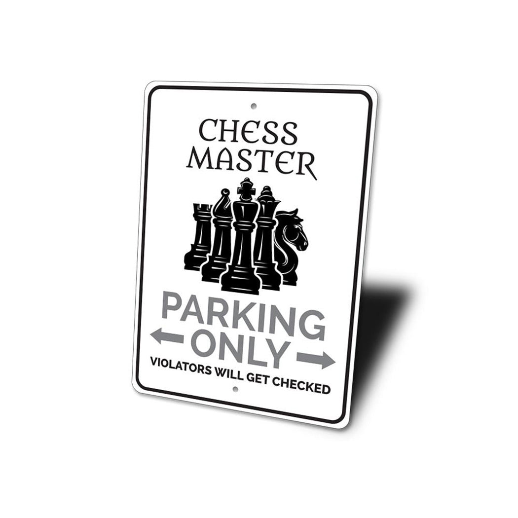 Chess Master Parking Sign