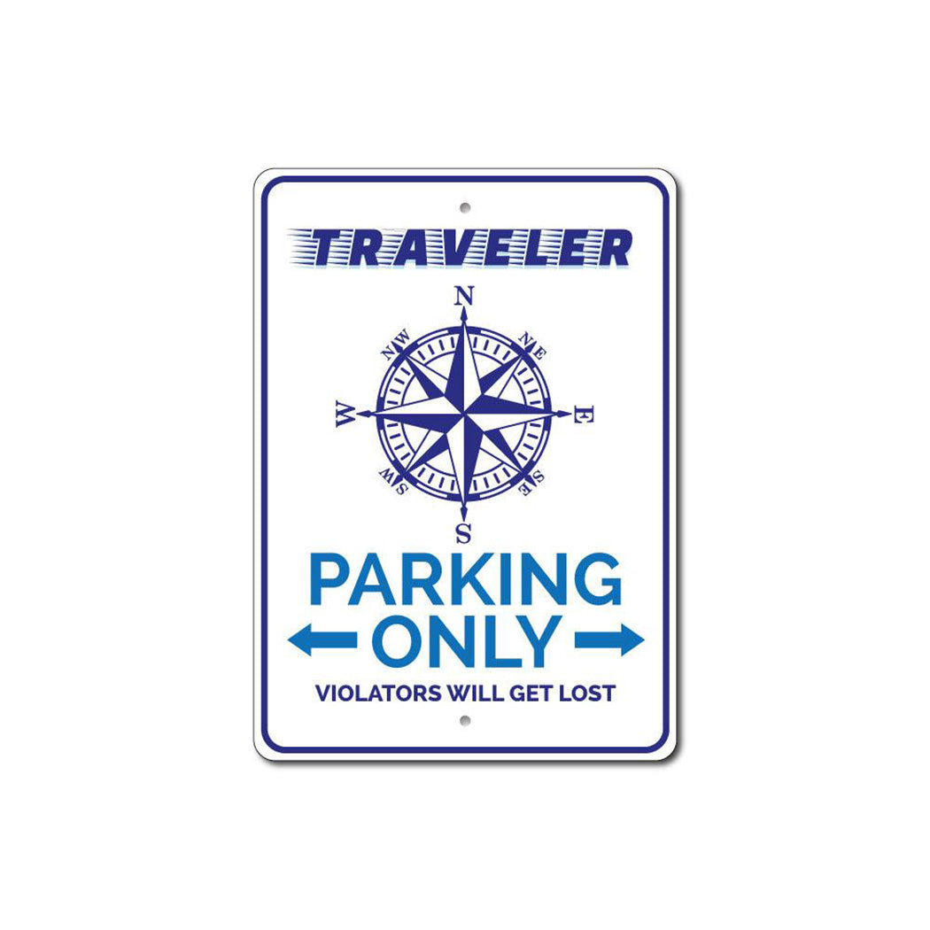 Traveller Parking Metal Sign