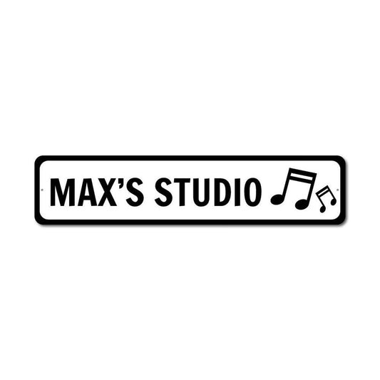 Music Studio Metal Sign