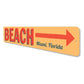 Beach This Way Sign