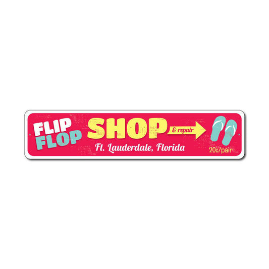 Flip Flop Metal Sign
