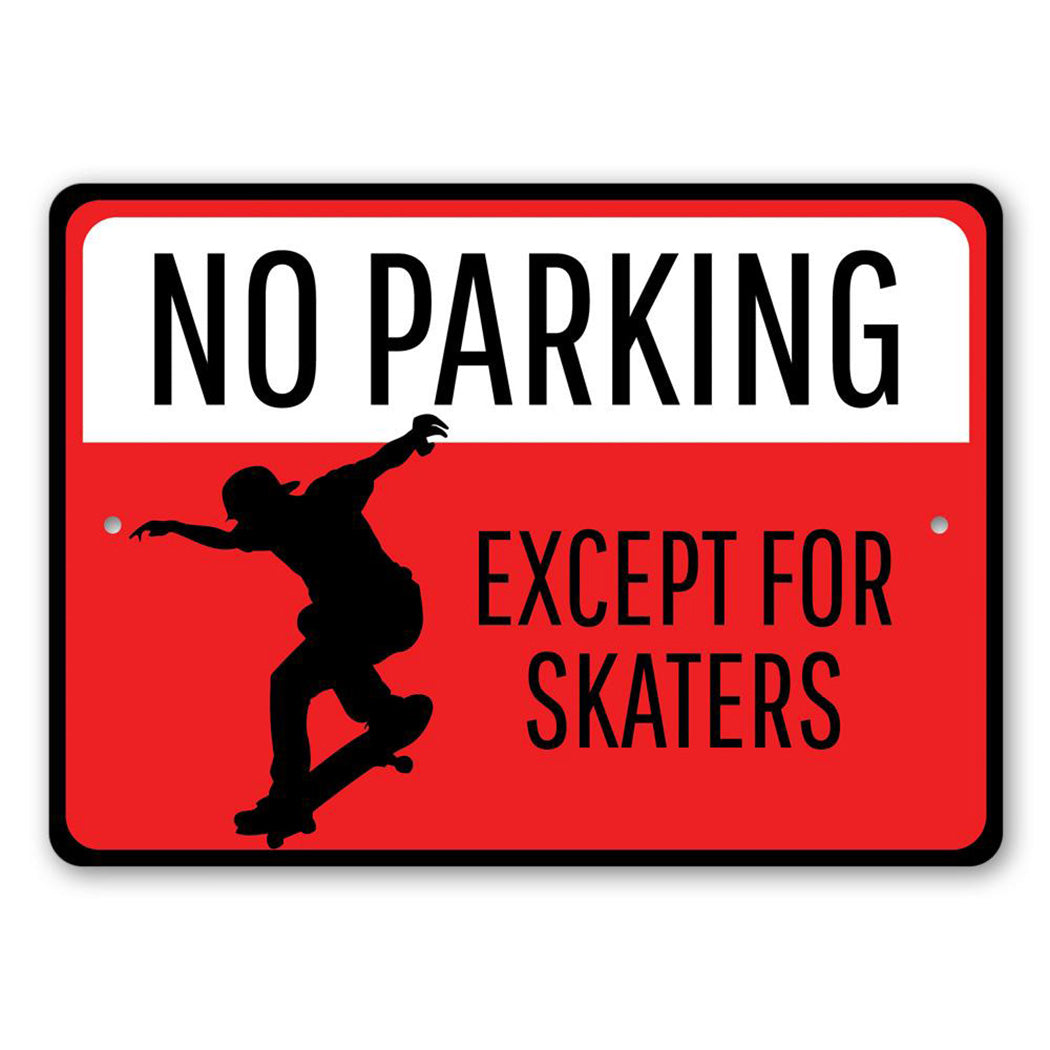 No Parking Except Sign