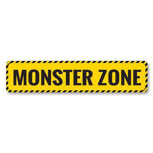 Monster Zone Metal Sign