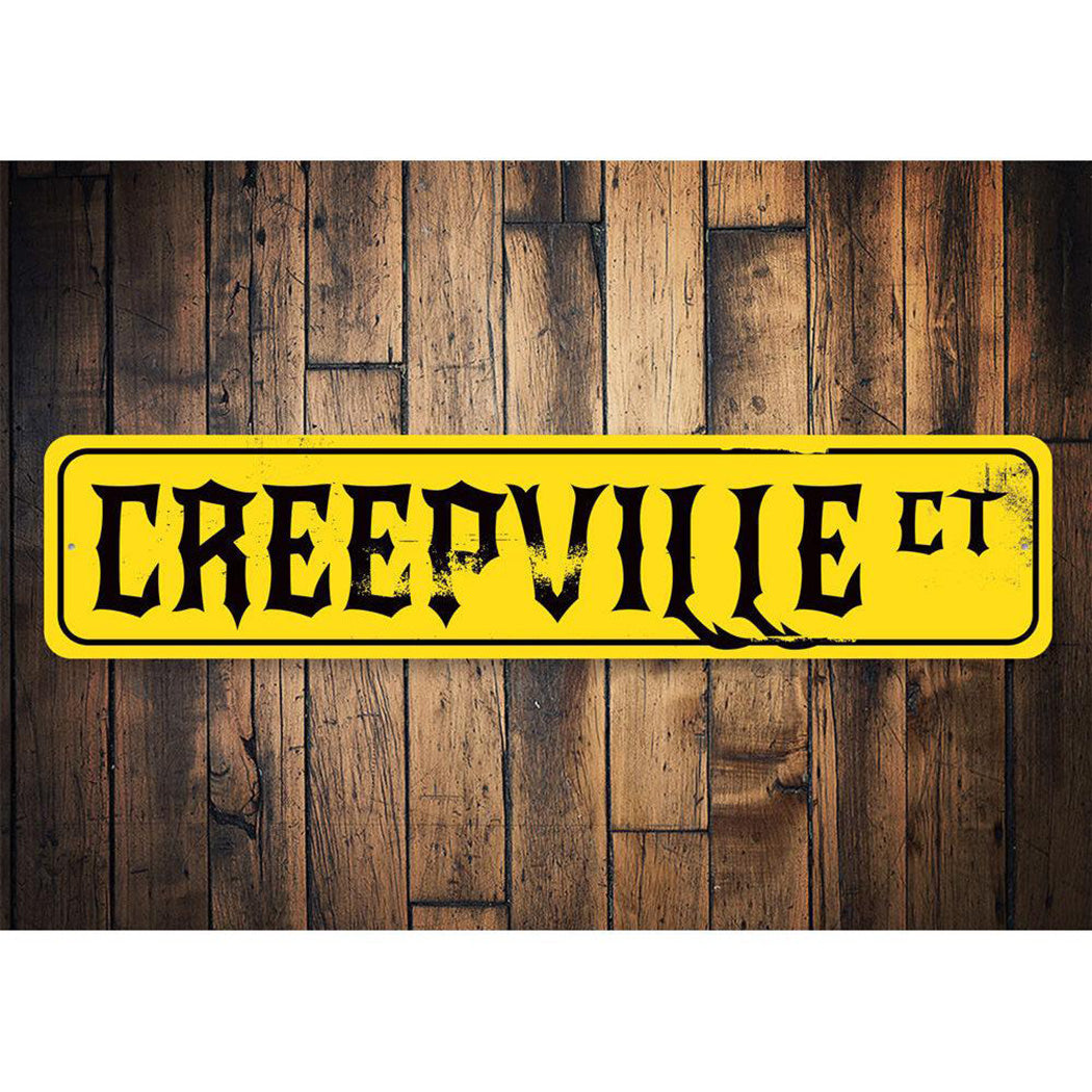 Creepville Court Sign
