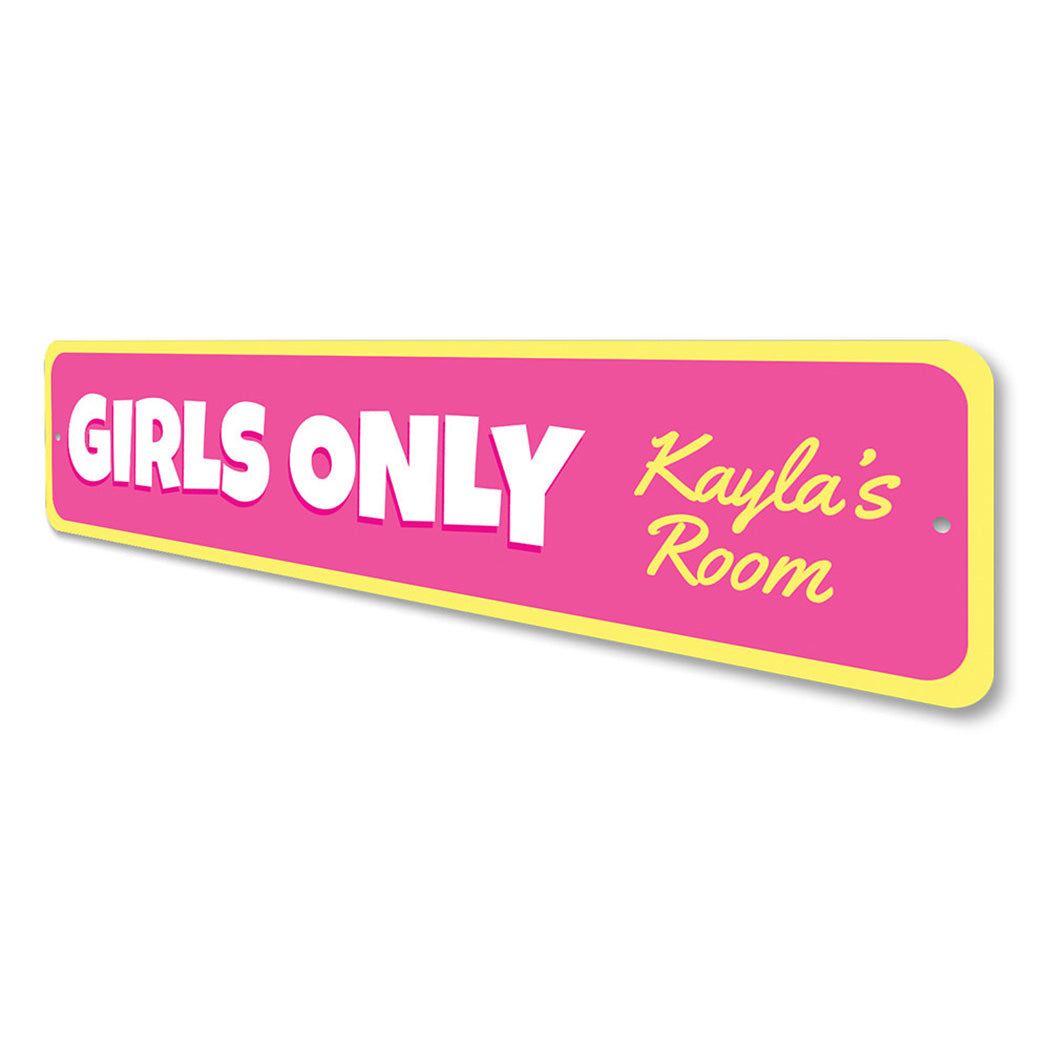 Girls Only sign