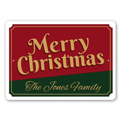 Vintage Merry Christmas Sign