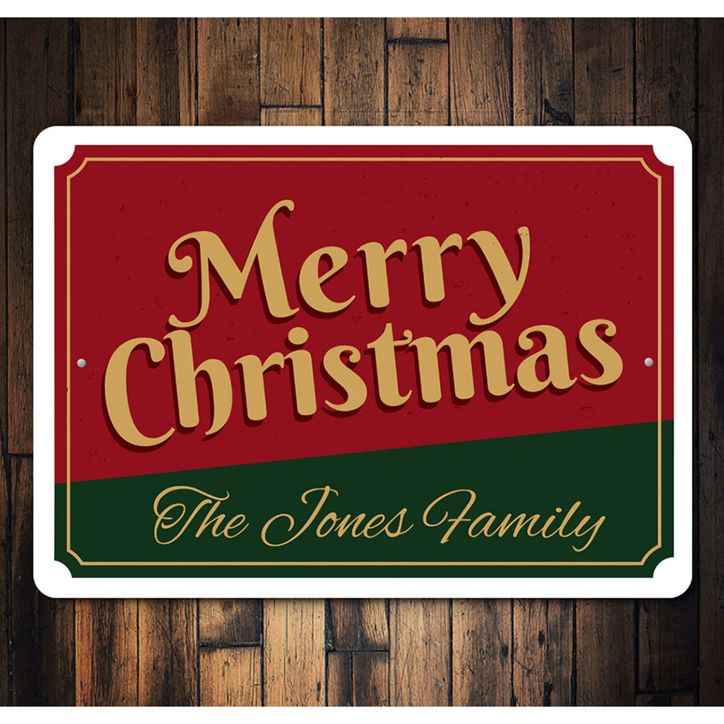Vintage Merry Christmas Sign