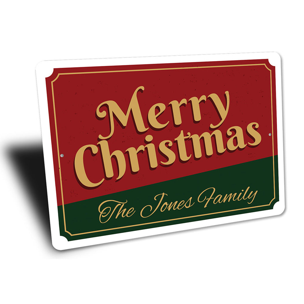 Vintage Merry Christmas Sign