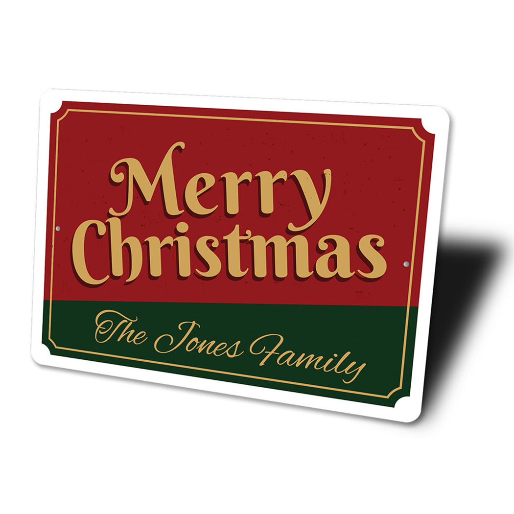 Vintage Merry Christmas Sign